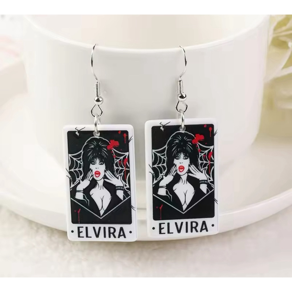Elvira Halloween Drop Earrings